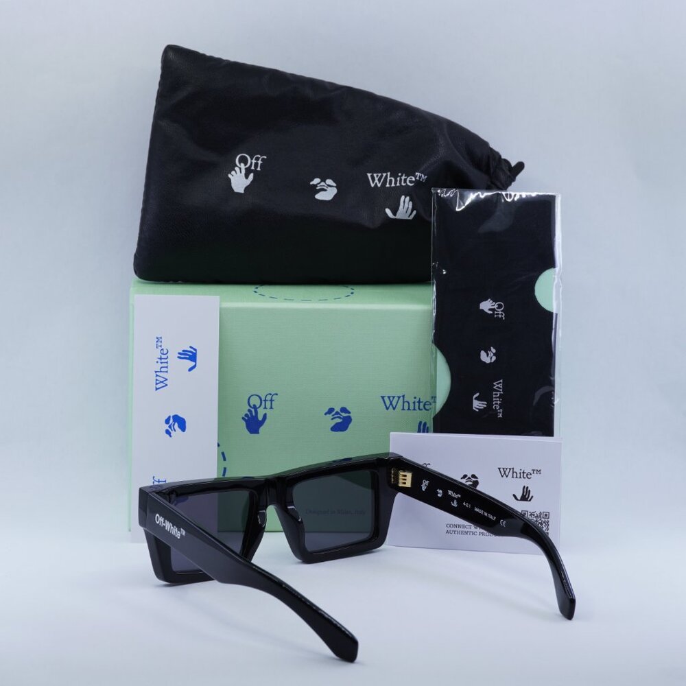 Final Price! Off-White OERI017 NASSAU 1007 Black Sunglasses - Picture 3 of 14